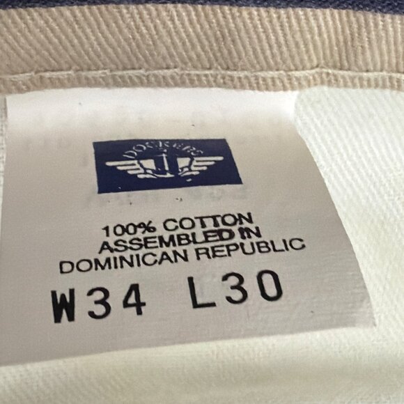 Vintage Khaki Dockers Men’s Loose Fit Trousers Dress Pants Size 34 x 30 - Picture 9 of 9